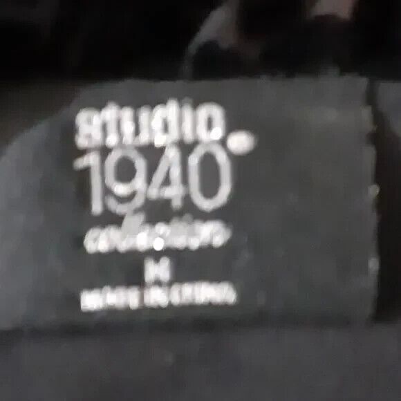 Studio 1940 size medium cardigan with velvet sheer collar embellishment * - Picture 7 of 7